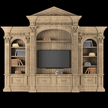 Habersham TV Cabinet: Sleek Storage Solution 3D model image 1 