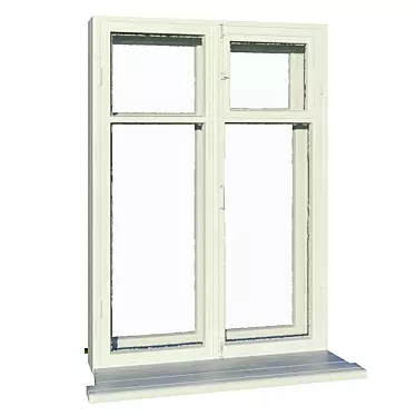 Vintage Soviet Window - 1400x2000mm 3D model image 1 