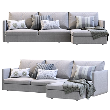 Harris Chaise Sectional: Versatile & Stylish 3D model image 1 