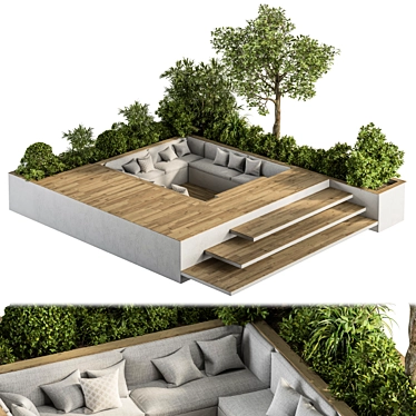 Rooftop Oasis: Landscape Furniture 3D model image 1 