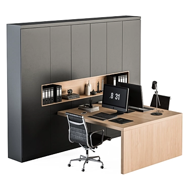 Sleek and Modern Office Furniture Set 3D model image 1 