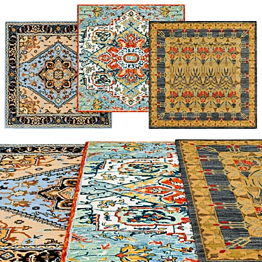 Square Rugs Collection | 3 Sizes 3D model image 1 