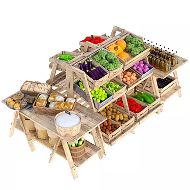 High-Quality 3D Grocery Store 3D model image 1 