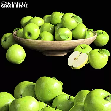Fresh Green Apple 2015 3D Model 3D model image 1 