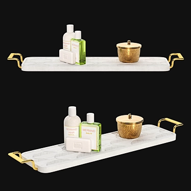 Lotus Bathtub Caddy - Organize Your Bath Essentials Efficiently 3D model image 1 