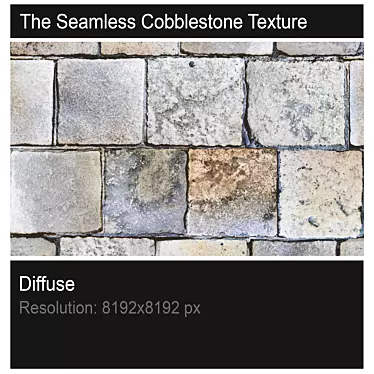 Seamless Cobblestone Texture - High Resolution 3D model image 1 