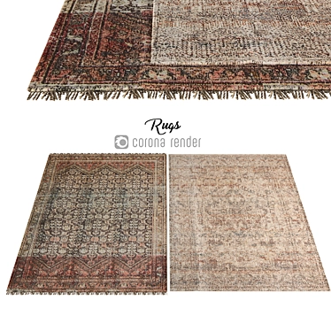 Luxury Carpets Collection: Exquisite, Elegant, and Durable 3D model image 1 