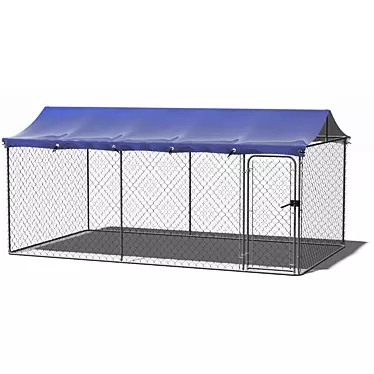 Rugged Mesh Dog Enclosure 3D model image 1 