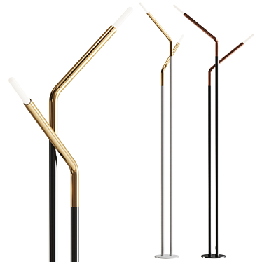 Modern Open Mic Floor Lamp 3D model image 1 