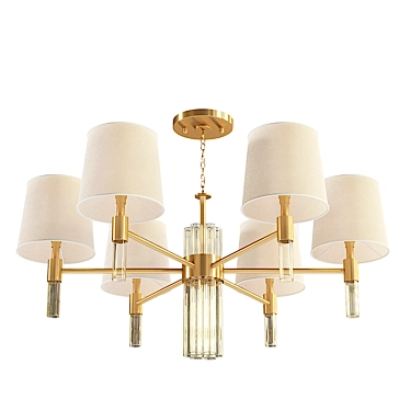 Art Deco 39 Chandelier: Stunning Studio Design 3D model image 1 