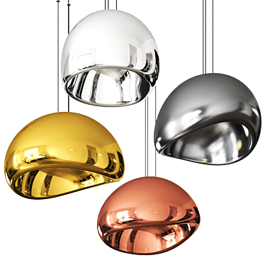 AUSUM Pendant Lamp: Modern Elegance in 4 Colors 3D model image 1 