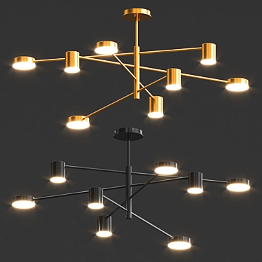 Sleek LED Pendant Lights 3D model image 1 