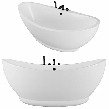 Luxury Freestanding Soaking Bathtub 3D model image 1 