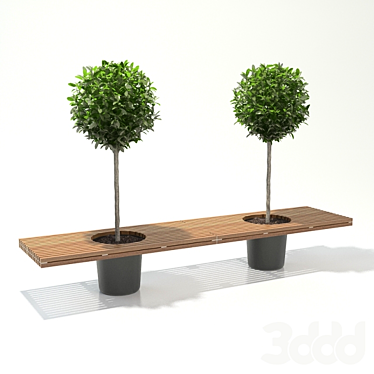 Botanical Bench+ 3D model image 1 