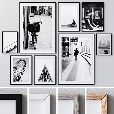 Versatile Set of 12 Modern Photo Frames 3D model image 1 