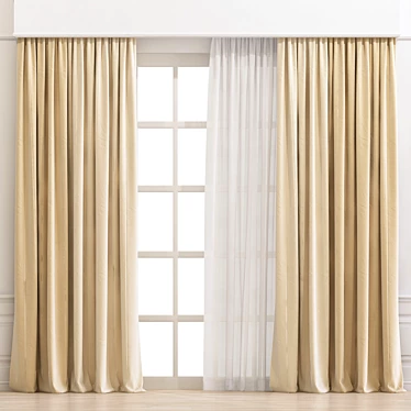 Refined Curtain Design 3D model image 1 