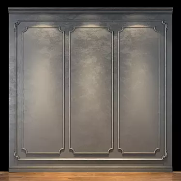 Modern Wood Wall Panel 3D model image 1 