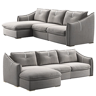 Sleek Sorento Sofa Set 3D model image 1 