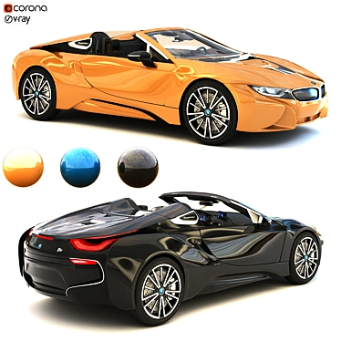 Luxury Speed: BMW i8 Roadster 3D model image 1 