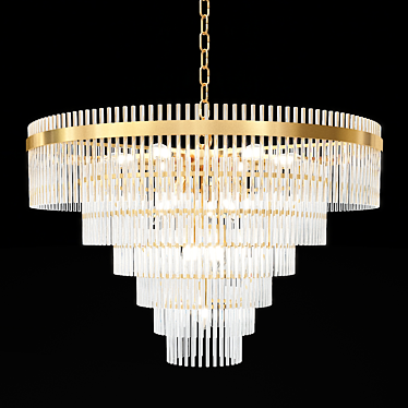 Decadent Art-Deco Chandelier 3D model image 1 