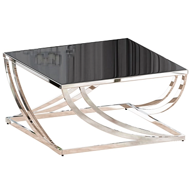 Elegant Steel Arch Coffee Table 3D model image 1 