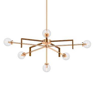 Elegant Sterling Organic Chandelier 3D model image 1 