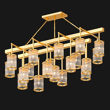 Metro Chandelier: Loft Industrial Elegance 3D model image 1 