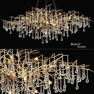 Elegant Serip Bijout Chandelier 3D model image 1 