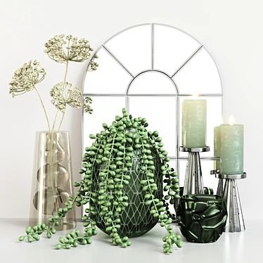 Eco Chic Home Decor Set 3D model image 1 