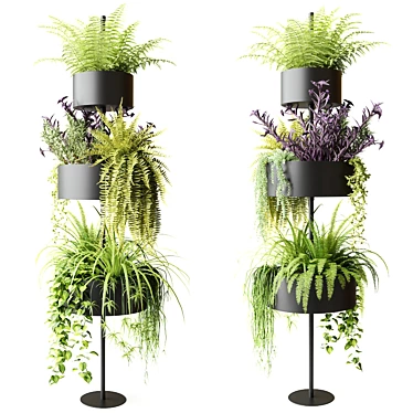 Title: SØYLE Vertical Planter for Greenery 3D model image 1 