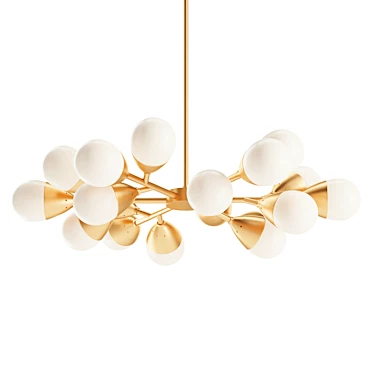 Milk Glass Holden Chandelier 3D model image 1 