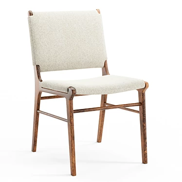Tailored Almond-Birch Matilda Chair 3D model image 1 