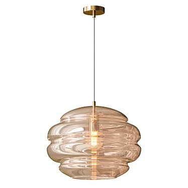 Rustic Ruche Pendant Light 3D model image 1 