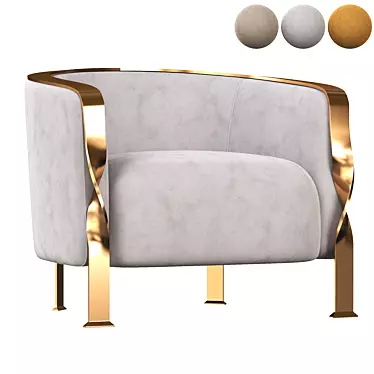 Stylish Rugiano Paris Armchair 3D model image 1 