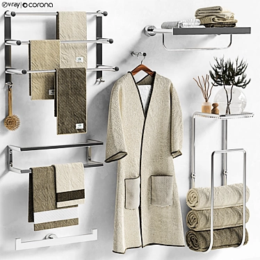 Luxury Towel Set: 2015 Edition 3D model image 1 