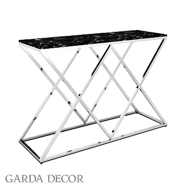 CONSOLE ARTIFICIAL BLACK MARBLE / MAT.CHROME 47ED-CST026 Garda Decor