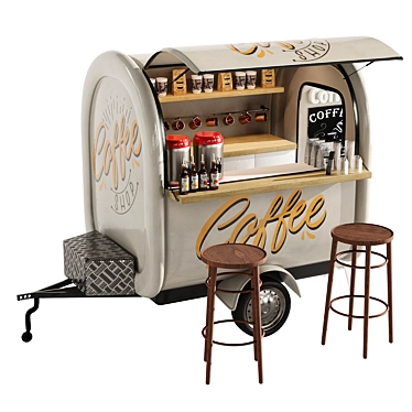 Vintage Food Truck Coffee 2 3D model image 1 