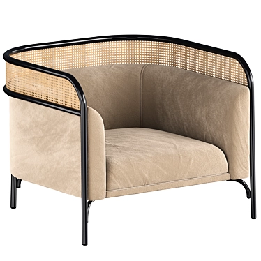 Elegant Targa Thonet Lounge Chair 3D model image 1 