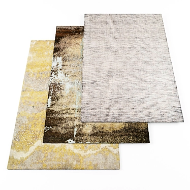 Modern Rugs Bundle: 5 Pieces 3D model image 1 