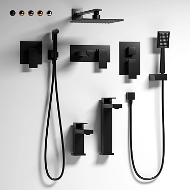 Timo Selene Plumbing Set: Stylish & Functional 3D model image 1 