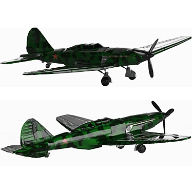 Soviet High Altitude Fighter: Sukhoi SU-1 3D model image 1 