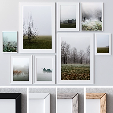 Versatile Photo Frames Set 3D model image 1 