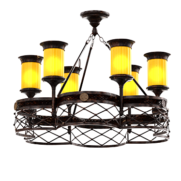 Gothic Heraldic Chandelier 3D model image 1 