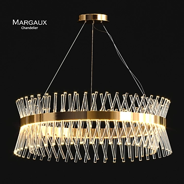 Elegant Margaux Crystal Chandelier 3D model image 1 