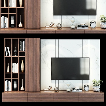 Sleek & Modern TV Stand 3D model image 1 