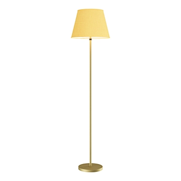 Modern Textile Shade Floor Lamp 3D model image 1 