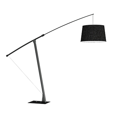 Contemporary Tilt-Adjustable Floor Lamp 3D model image 1 