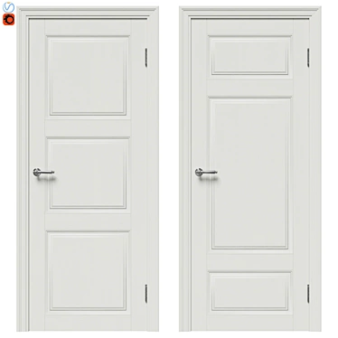 Title: Classic Door Set - Timeless Elegance 3D model image 1 