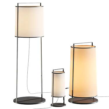 Macao Floor Lamp: Sleek Design & Radiant Light 3D model image 1 