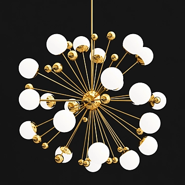 Modern Art Deco Chandelier 3D model image 1 